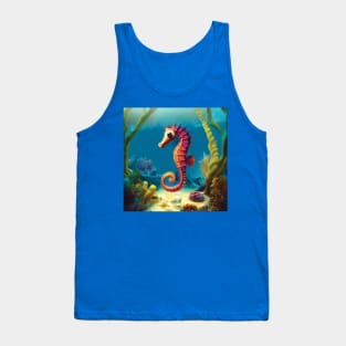 Stunning Seahorse Design Tank Top